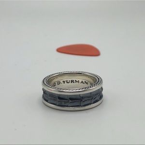 David Yurman Silver Armory Band Ring Size 9.5